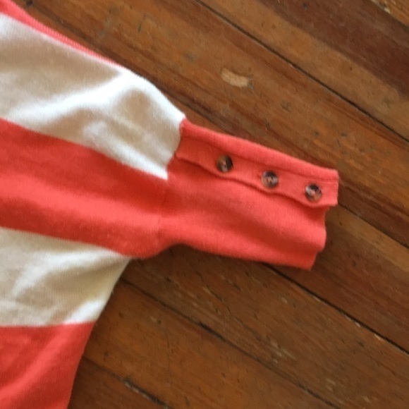 SPLENDID orange and white striped open sweater - Picture 7 of 7